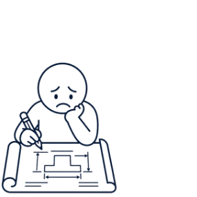 Person overwhelmed by software windows
